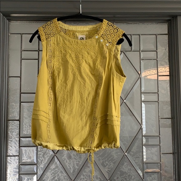 Anthro Isla Vista chartreuse top - Picture 4 of 9